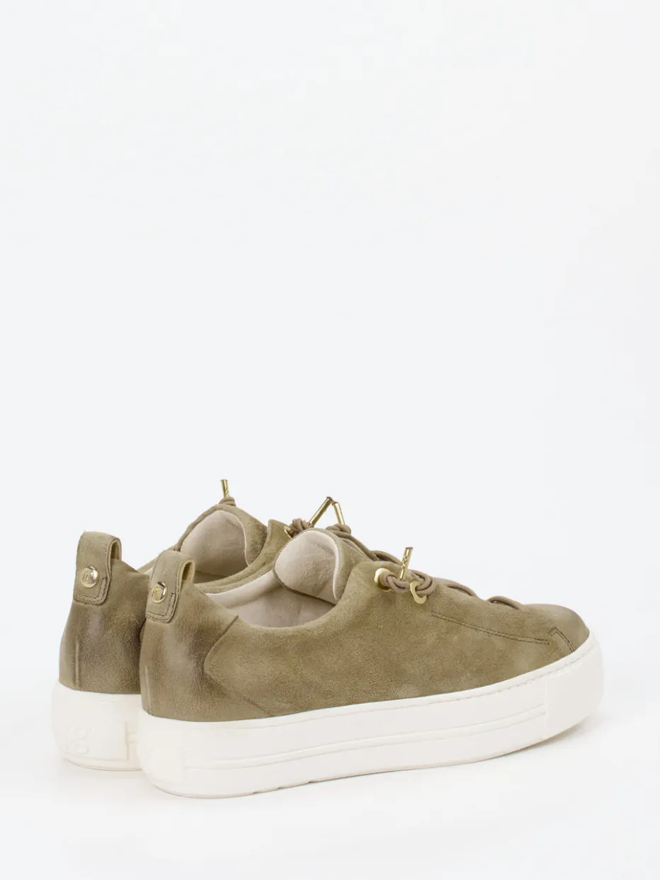 – Sneaker aus Veloursleder olivbeige*Paul Green Discount