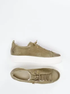 – Sneaker aus Veloursleder olivbeige*Paul Green Discount