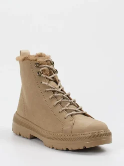 Damen Paul Green – Stiefelette aus Nubukleder beige