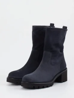 Damen Paul Green – Stiefelette aus Veloursleder Dunkel