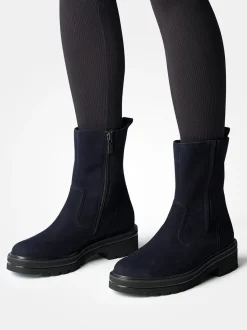 – Stiefeletten aus Veloursleder Dunkel*Paul Green