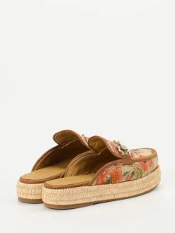 – Plateau-Mules aus Textil mit Jute-Detail*Pedro Miralles Sale