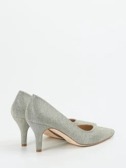 Damen Peter Kaiser – Pumps aus Metallic-Textil Silber