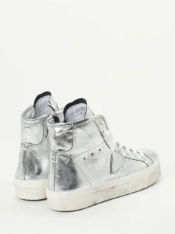 – High-Top Sneaker aus Metallicleder*Philippe Model Best