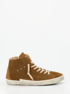Herren Philippe Model – High-Top Sneaker aus Veloursleder cognac