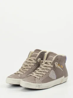 – High-Top Sneaker aus Kalbleder Taupe*Philippe Model Sale