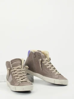 – High-Top Sneaker aus Kalbleder Taupe*Philippe Model Sale