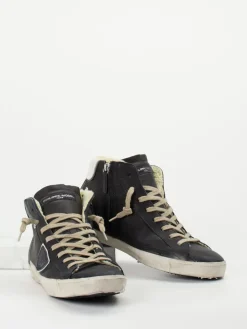 – High-Top-Sneaker aus Veloursleder*Philippe Model Hot