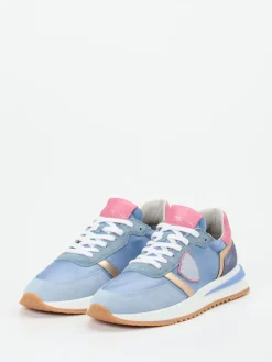 Damen Philippe Model – Retro-Sneaker aus Veloursleder himmel