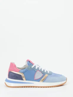 Damen Philippe Model – Retro-Sneaker aus Veloursleder himmel