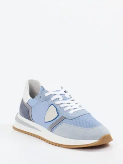 Herren Philippe Model – Retro-Sneaker aus Veloursleder und Mesh hell