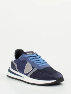 Herren Philippe Model – Retro-Sneaker aus Veloursleder Marine