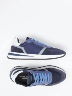 Herren Philippe Model – Retro-Sneaker aus Veloursleder Marine