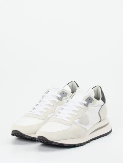 Herren Philippe Model – Retro-Sneaker aus Veloursleder Off-White