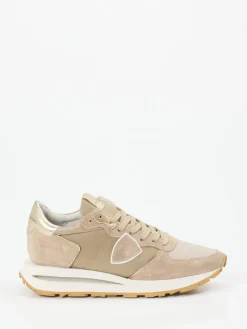 – Retro-Sneaker aus Veloursleder Beige*Philippe Model New