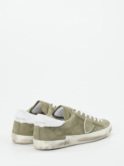Herren Philippe Model – Sneaker aus Nubukleder Salbei