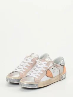 – Sneaker aus Metallicleder in Rosé-Silber*Philippe Model Sale