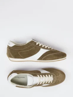 – Sneaker aus Veloursleder Oliv*Philippe Model Best