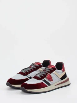 – Sneaker aus Velour/Textil weinrot*Philippe Model Outlet