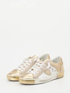 – Sneaker aus Metallicleder mit Glitzer*Philippe Model Hot