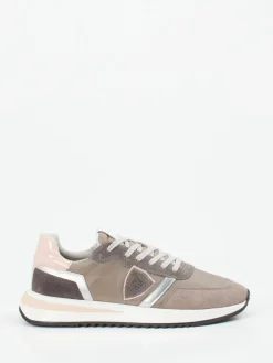 Damen Philippe Model – Sneaker aus Veloursleder in Taupe