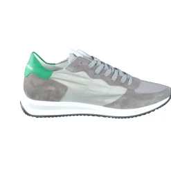 Herren Philippe Model – Sneaker aus Veloursleder -grün