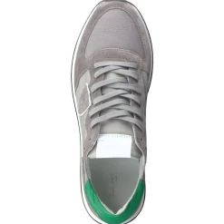 Herren Philippe Model – Sneaker aus Veloursleder -grün