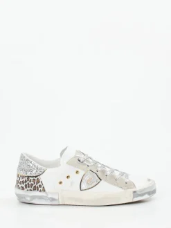 Damen Philippe Model – Sneaker aus Leder-Mix mit Glitzer