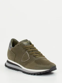 – Sneaker aus Veloursleder Oliv*Philippe Model Best