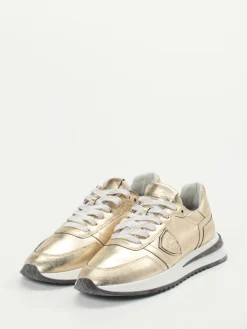 Damen Philippe Model – Sneaker aus Metallicleder