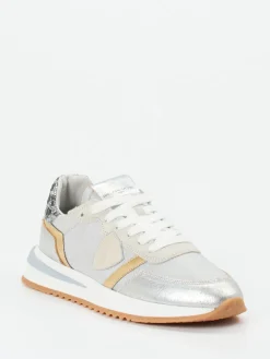 Damen Philippe Model – Sneaker aus Metallicleder