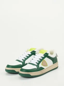 Herren Philippe Model – Sneaker aus veganem Kalbleder grün-