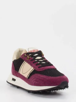 Damen Philippe Model – Sneaker aus Veloursleder in Brombeer