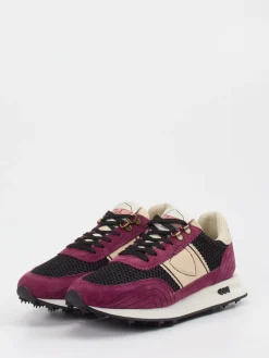 Damen Philippe Model – Sneaker aus Veloursleder in Brombeer