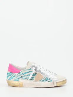 Damen Philippe Model – Sneaker aus Veloursleder mit Strass
