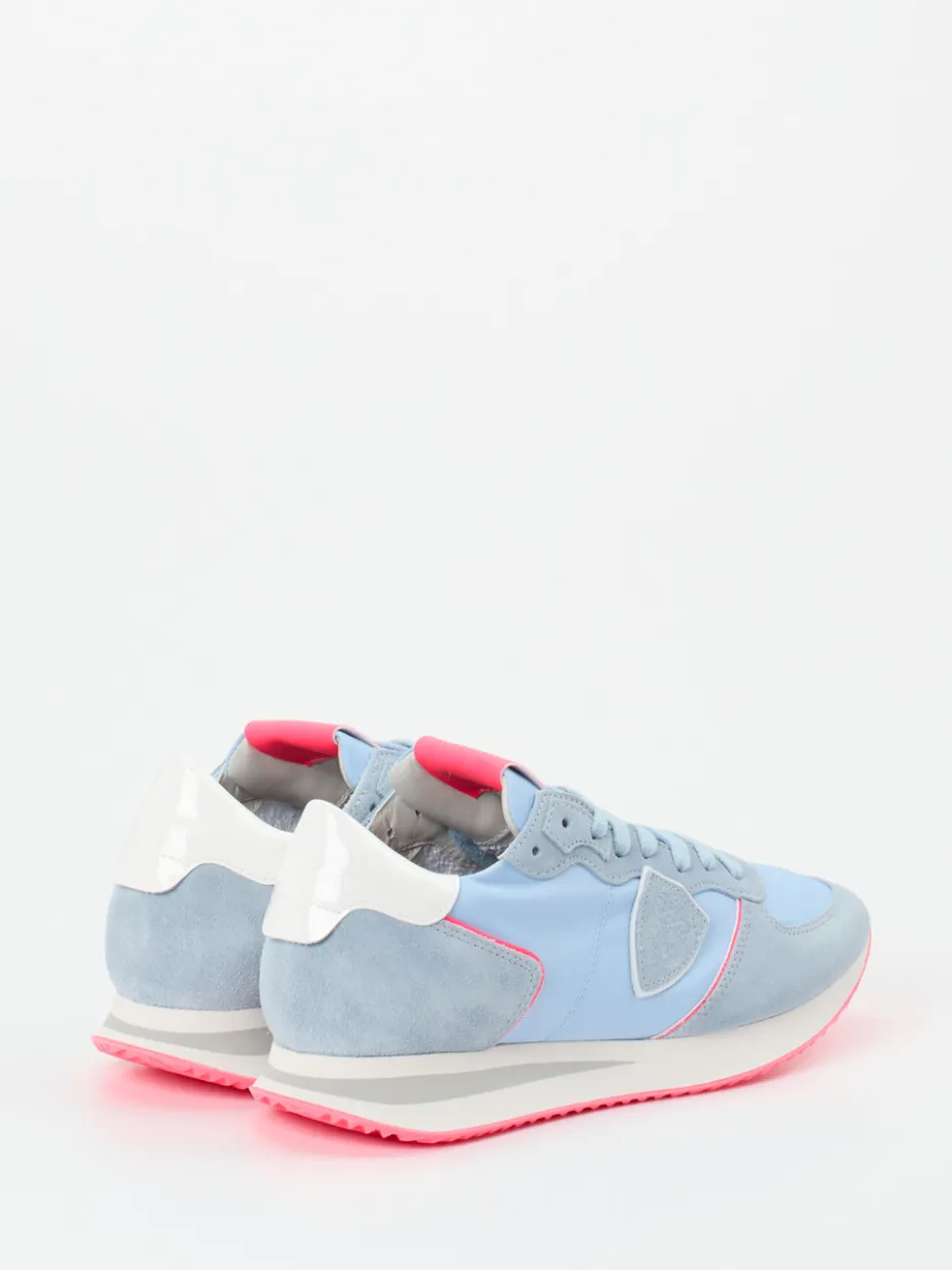 Damen Philippe Model – Sneaker aus Veloursleder Hell