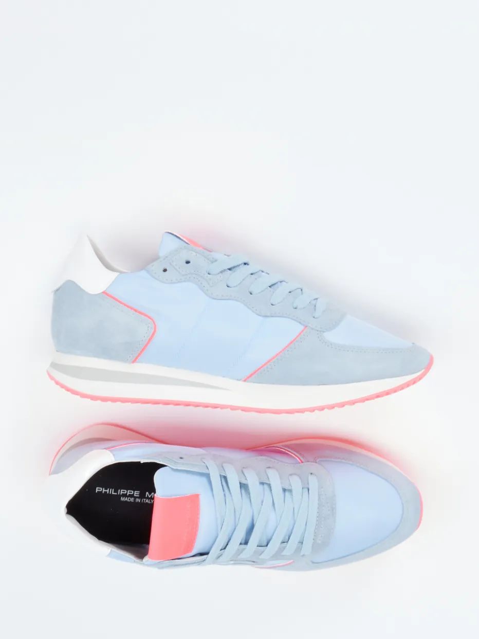 Damen Philippe Model – Sneaker aus Veloursleder Hell