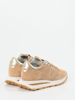 – Sneaker aus Veloursleder Sandbeige*Philippe Model