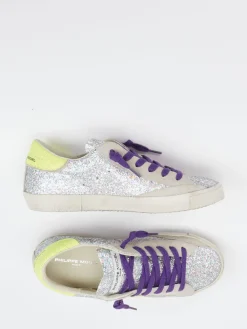 Damen Philippe Model – Sneaker aus Metallic mit Glitzereffekt