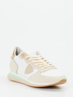 Damen Philippe Model – Sneaker aus Veloursleder in Beige