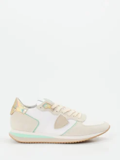 Damen Philippe Model – Sneaker aus Veloursleder in Beige