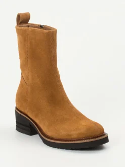 – Ankle Boots aus Veloursleder Cognac*Piedi Nudi Sale