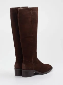 Damen Piedi Nudi – Kniestiefel aus Veloursleder