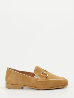 Damen Piedi Nudi – Loafer aus Veloursleder honig