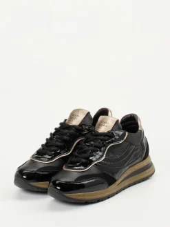 Damen Piedi Nudi – Sneaker aus Kalbleder mit Metallic-Details