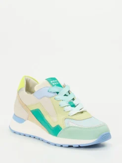 Damen Piedi Nudi – Sneaker aus Kalbleder und Mesh Pastell