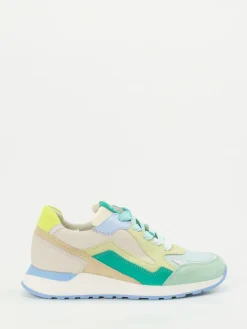 Damen Piedi Nudi – Sneaker aus Kalbleder und Mesh Pastell