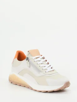 Damen Piedi Nudi – Sneaker aus Kalbleder in Beige-Orange
