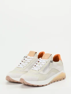 Damen Piedi Nudi – Sneaker aus Kalbleder in Beige-Orange