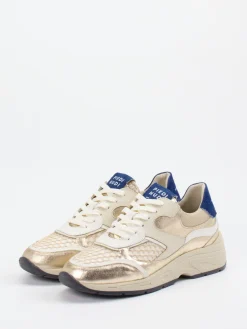 – Sneaker aus Metallicleder und Velours*Piedi Nudi Discount